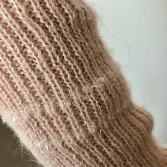 Marciano Nude Open Knit Sparkly Sweater - Picture 5 of 9